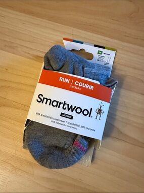 Smartwool Run Low Ankle Socks in Gray Size M